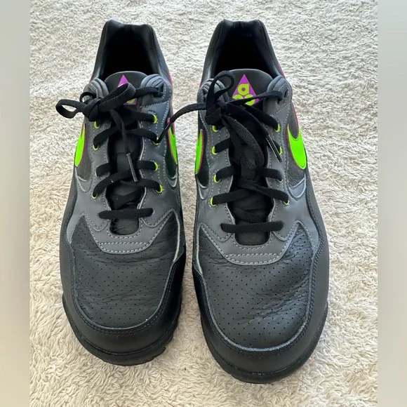 Nike ACG Wildwood black Electric Green shoes sneakers size 12